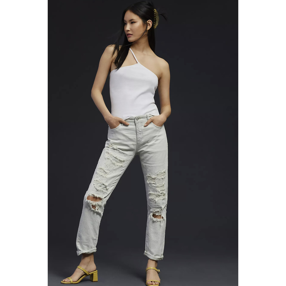 Pilcro Slim Boyfriend Distressed Jeans - New - 29 Waist Anthropologie